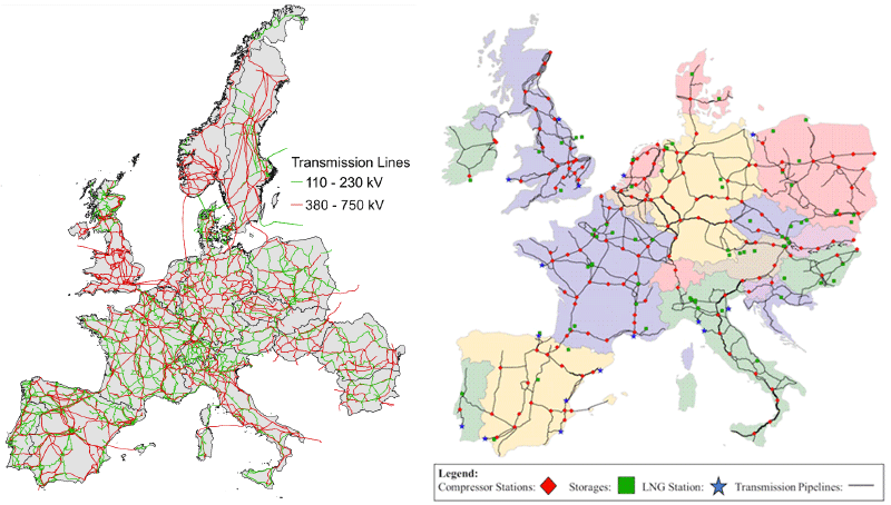 the modelled transmission grid has 1’900 individual transmission lines (220, 380 and 400 kV) with a total length of 70’000 km
