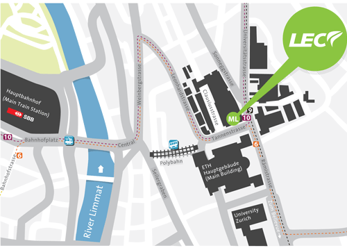 Map of ETH Zurich, showing LEC Map of ETH Zurich, showing LEC