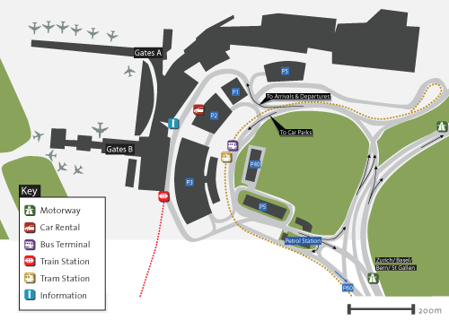Enlarged view: Map of Zurich Airport